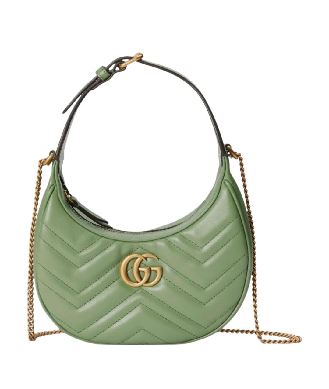 GUCCI Зеленая кожаная сумка через плечо, фото 1