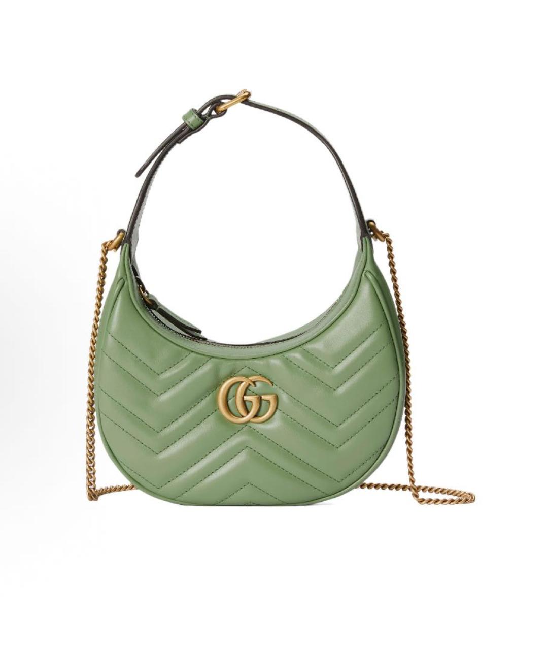 GUCCI Зеленая кожаная сумка через плечо, фото 5