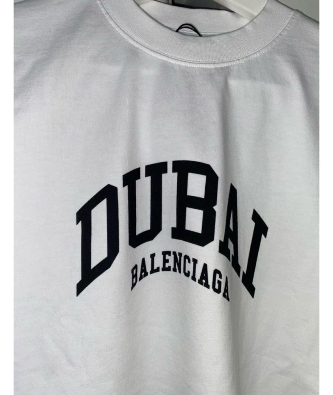 BALENCIAGA Белая хлопковая футболка, фото 3