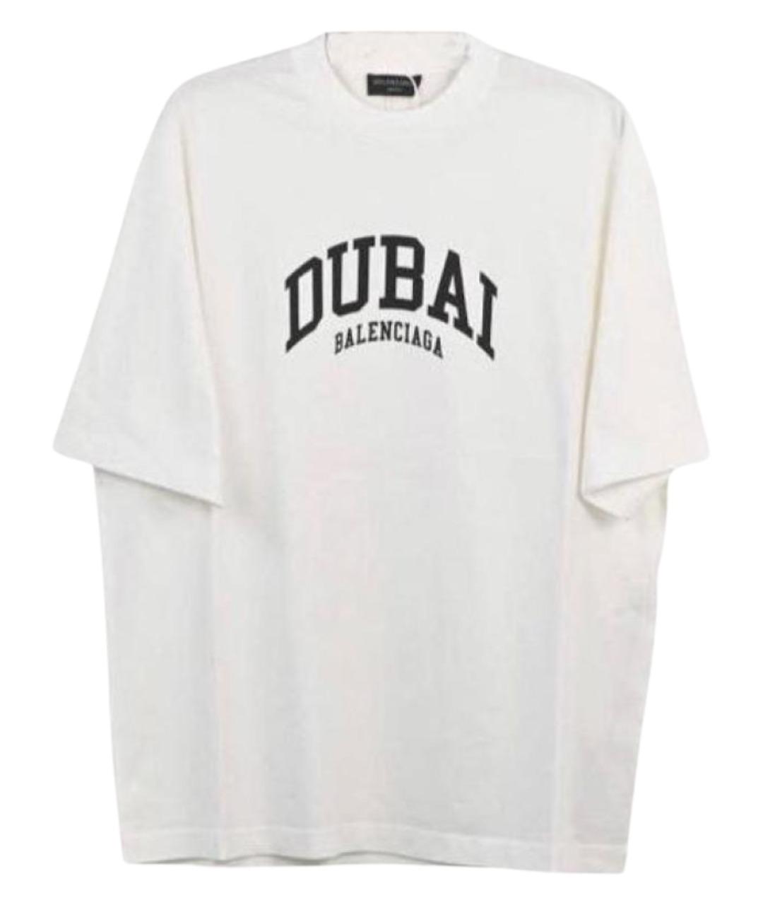 BALENCIAGA Белая хлопковая футболка, фото 1