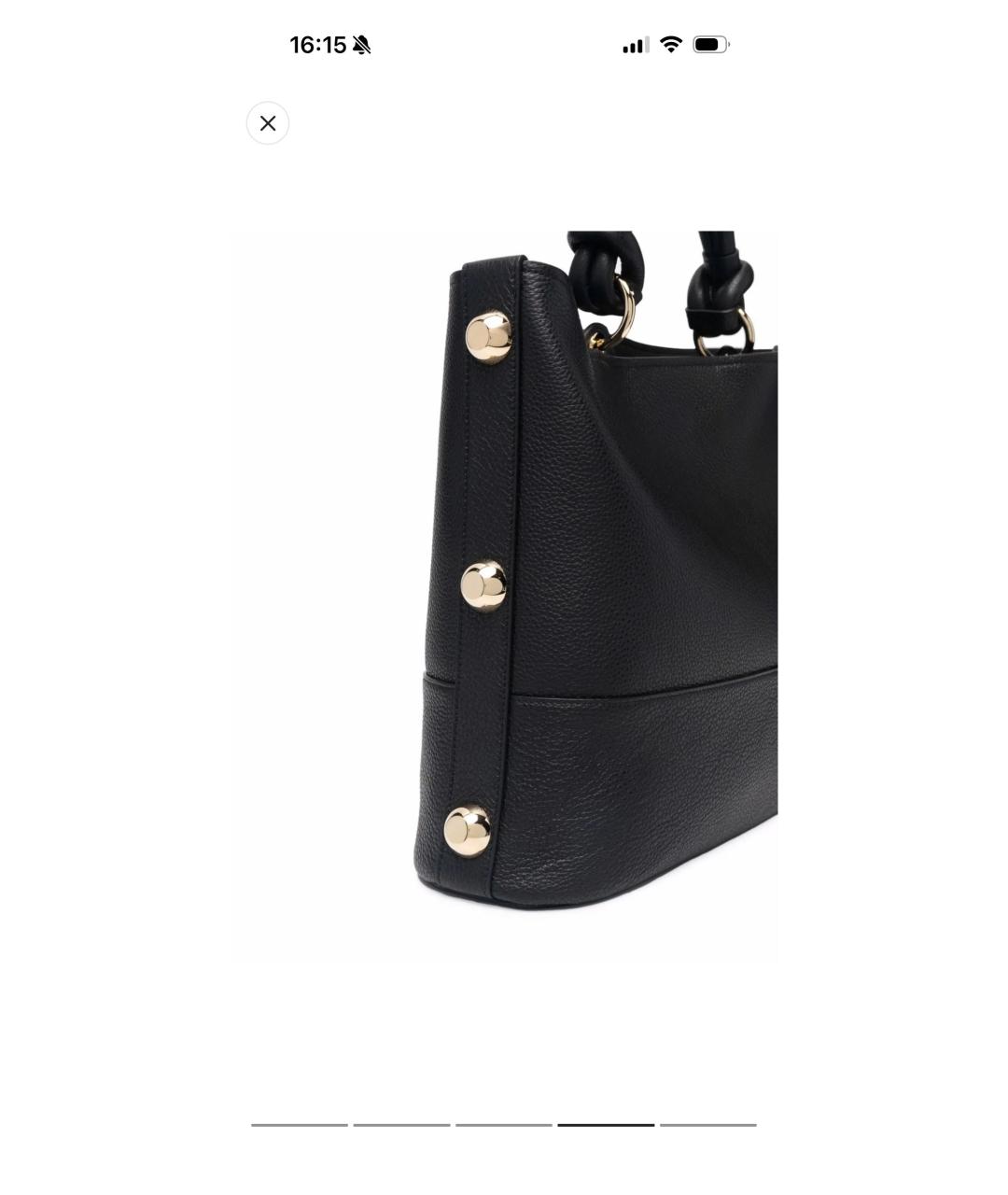 FERRAGAMO Черная кожаная сумка с короткими ручками, фото 3