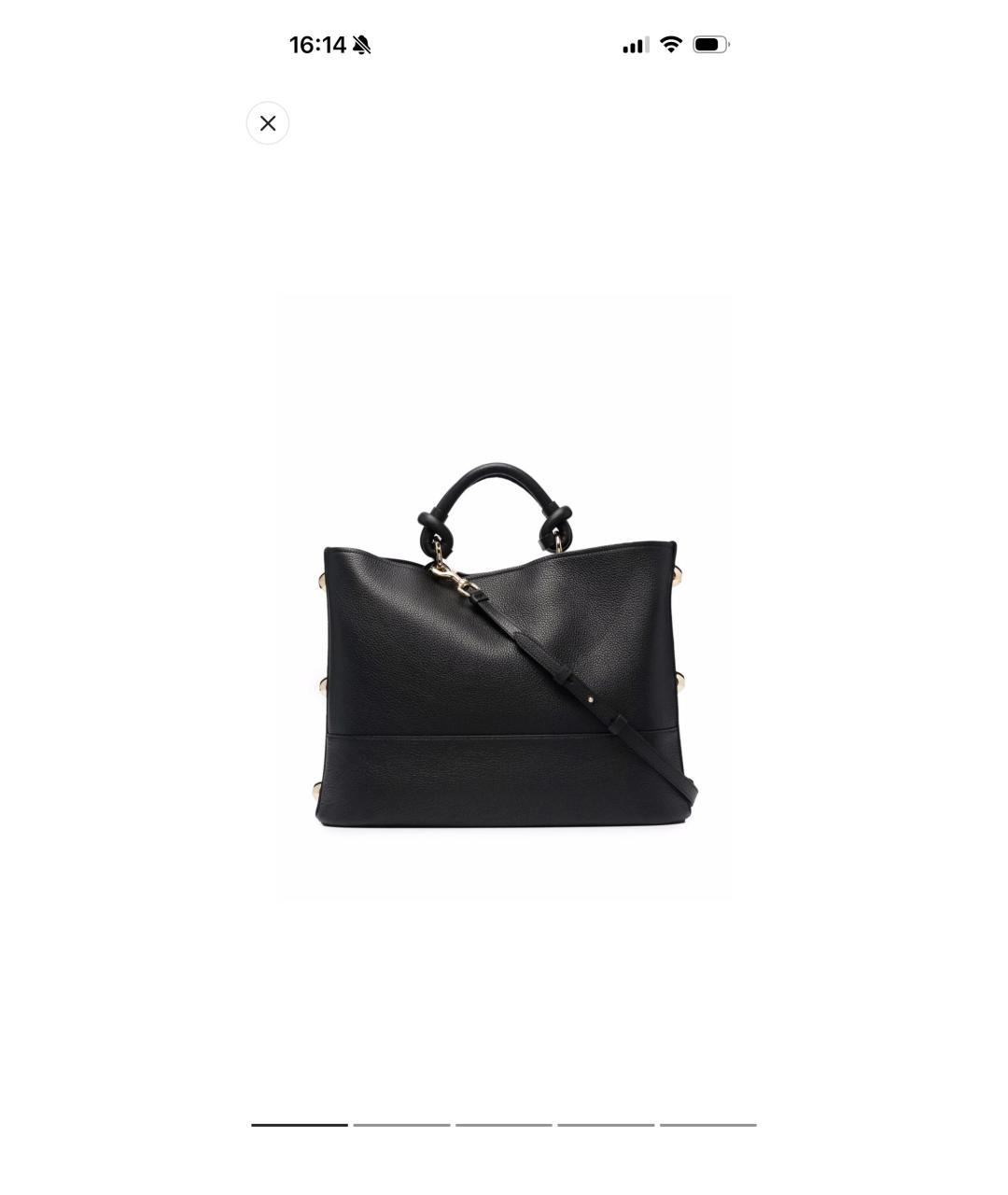 FERRAGAMO Черная кожаная сумка с короткими ручками, фото 6