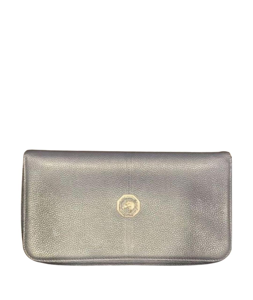 STEFANO RICCI Темно-синий кожаный кошелек, фото 6