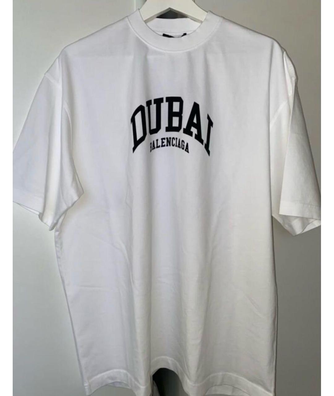 BALENCIAGA Белая хлопковая футболка, фото 2