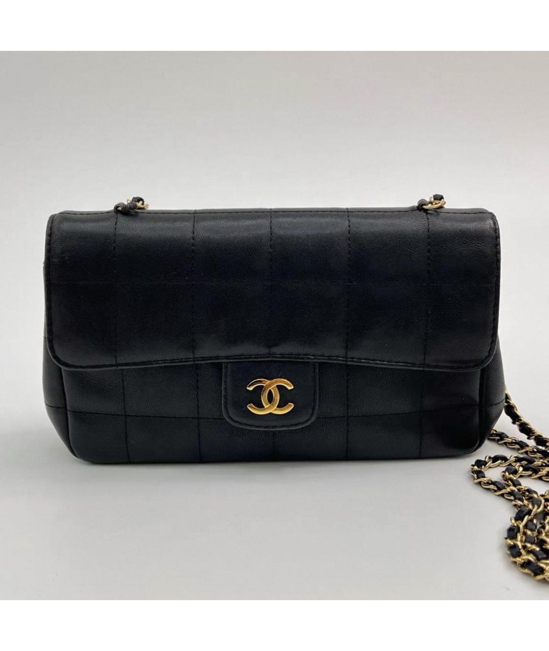 CHANEL Черная кожаная сумка через плечо, фото 2