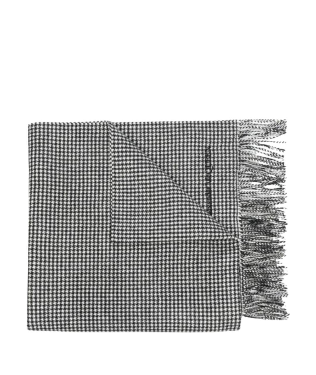 ALEXANDER MCQUEEN Серый шерстяной шарф, фото 1