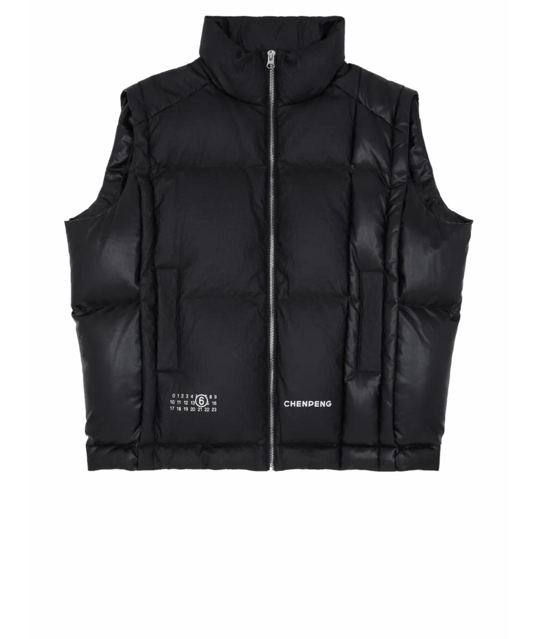 MAISON MARGIELA Черный кожаный жилет, фото 1