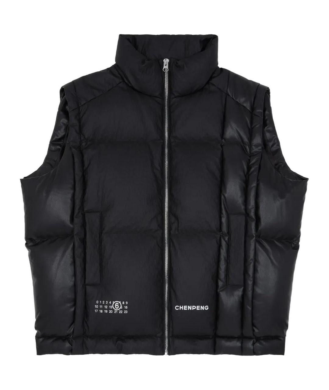 MAISON MARGIELA Черный кожаный жилет, фото 7