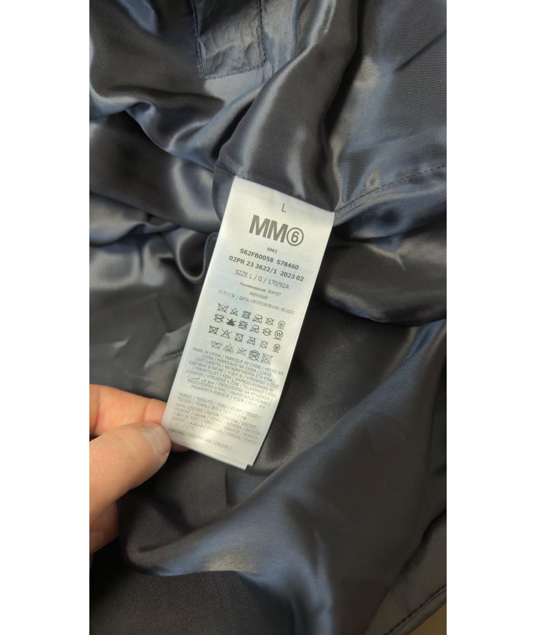 MAISON MARGIELA Черный кожаный жилет, фото 5