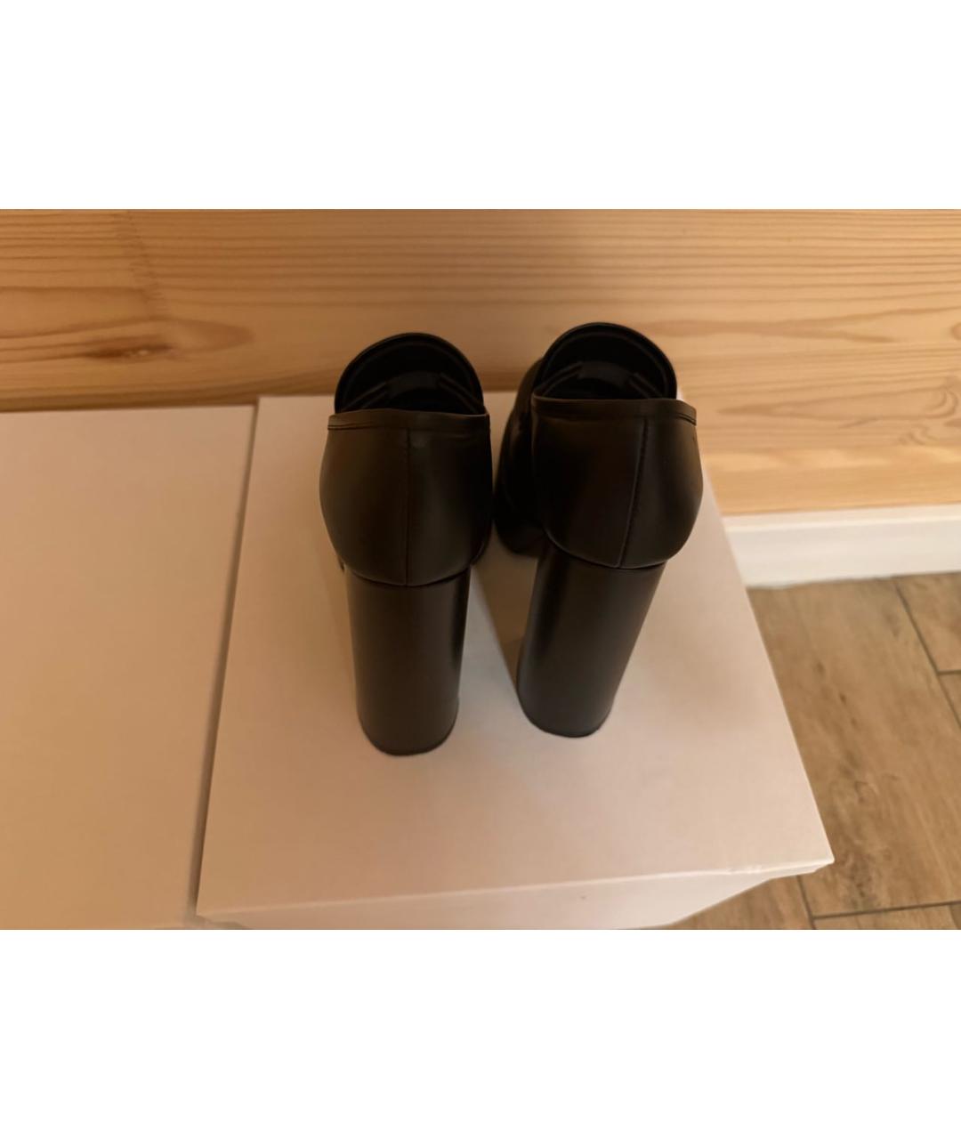 VERSACE Черные кожаные туфли, фото 3