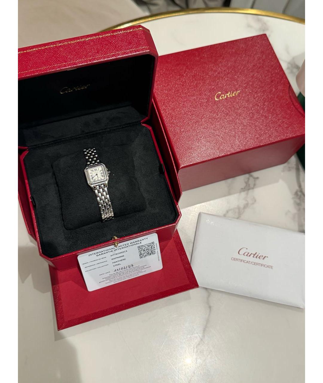 CARTIER Серебряные часы, фото 4