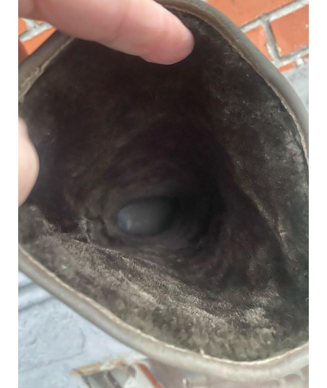 LORO PIANA Хаки нубуковые сапоги, фото 6