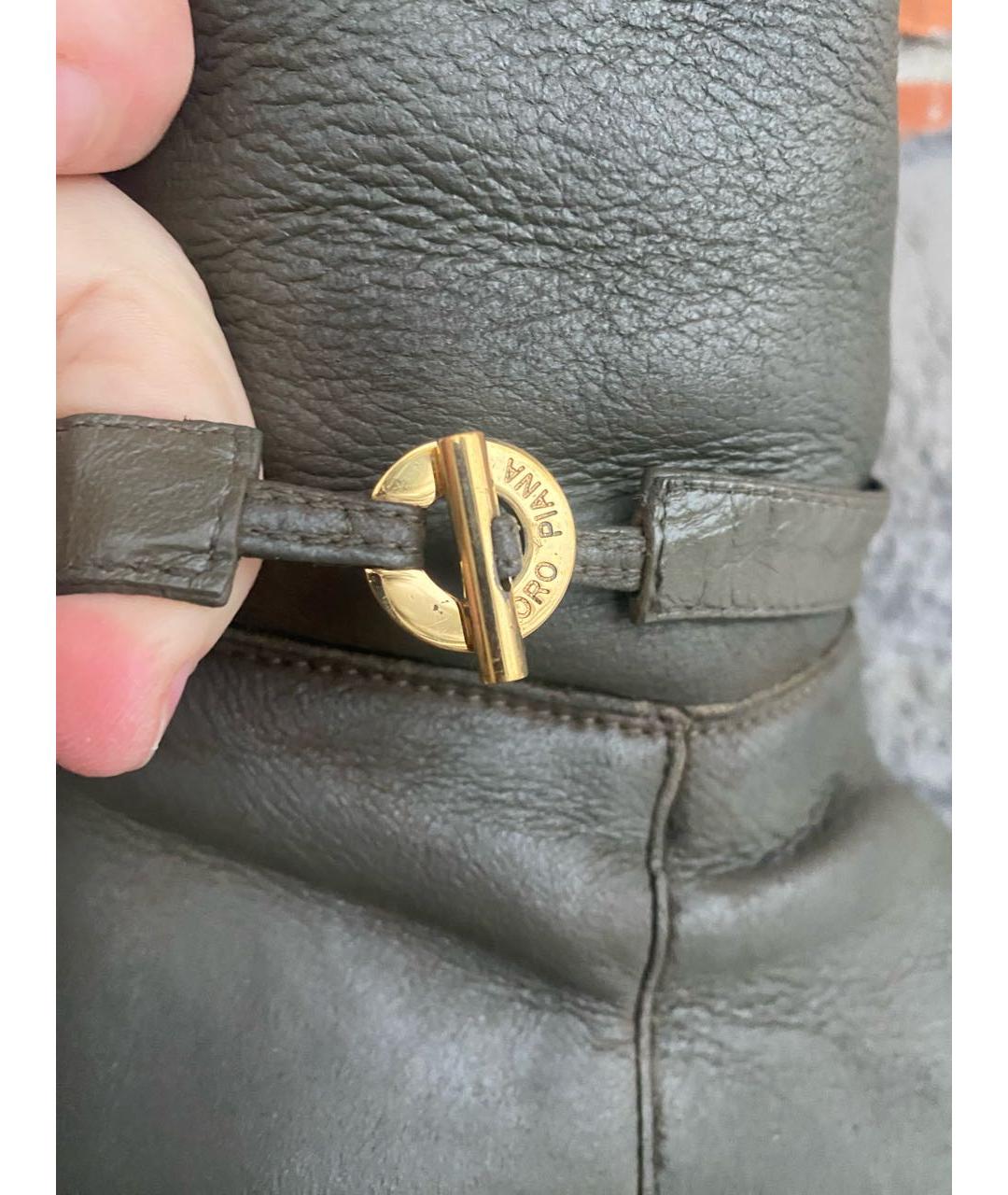 LORO PIANA Хаки нубуковые сапоги, фото 7