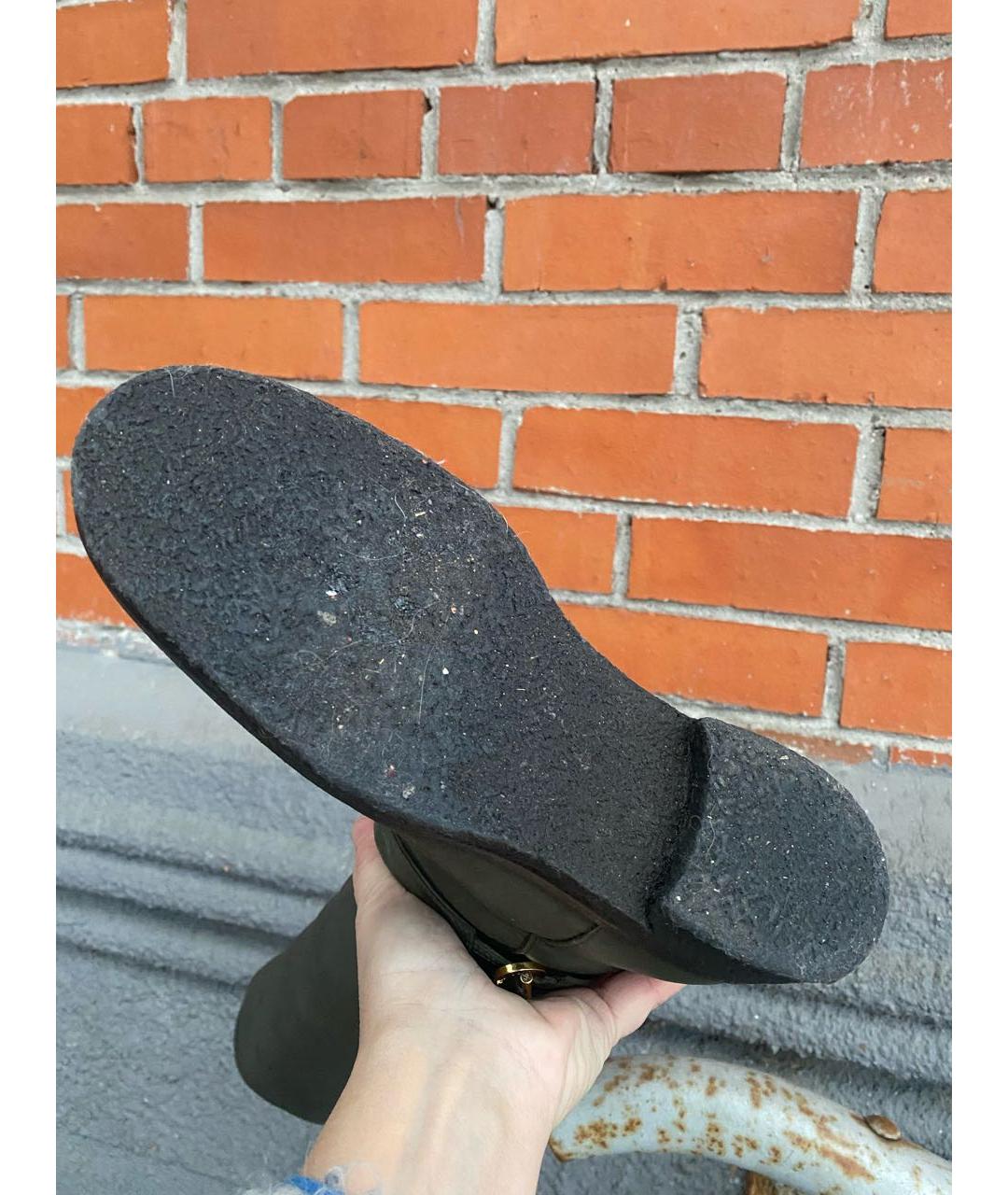 LORO PIANA Хаки нубуковые сапоги, фото 5