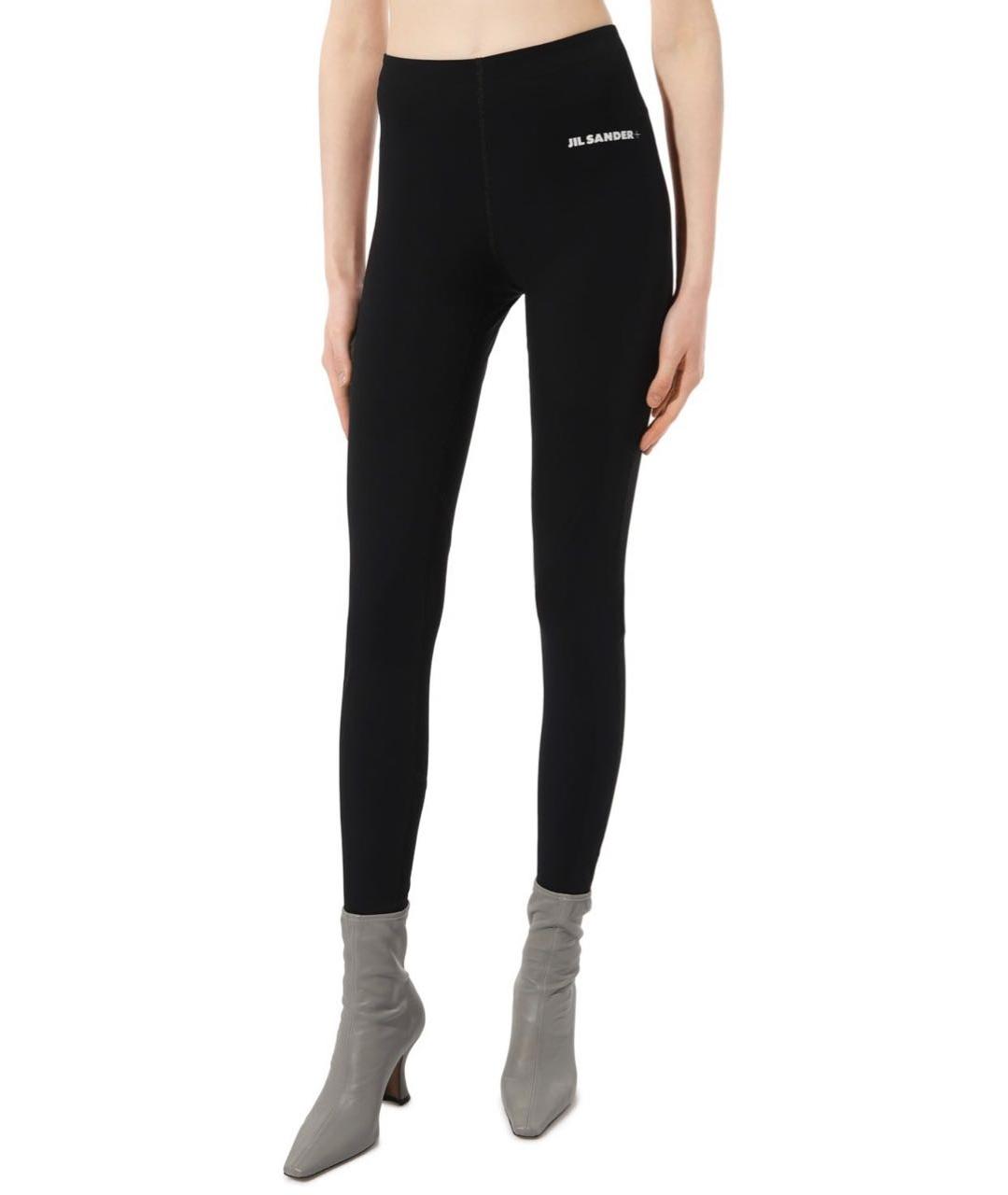 JIL SANDER Черные полиамидовые леггинсы и велосипедки, фото 5