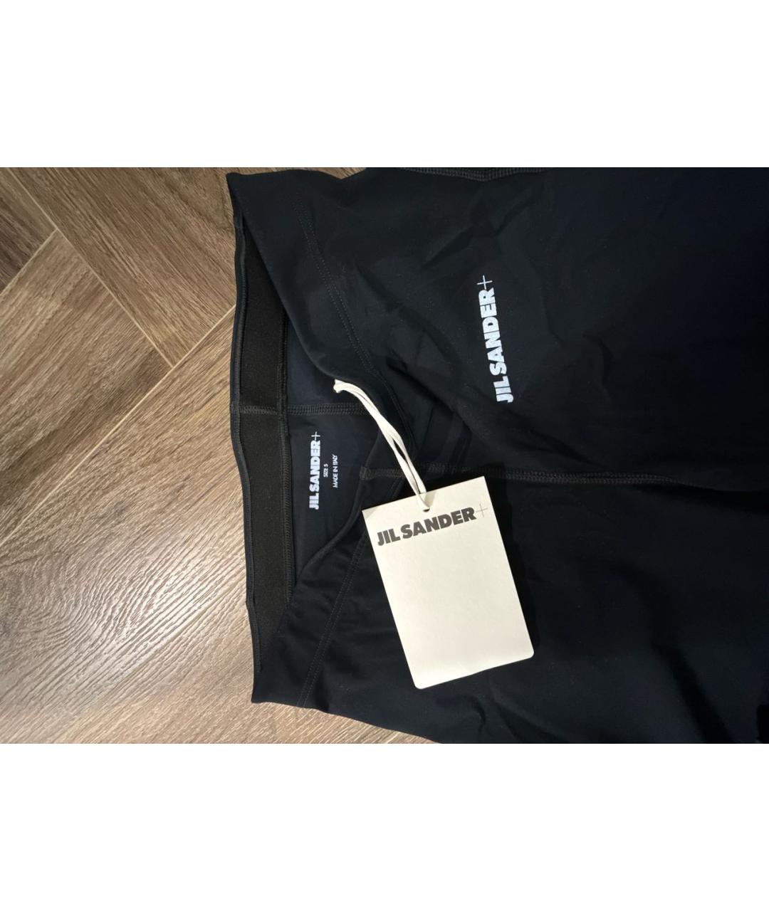 JIL SANDER Черные полиамидовые леггинсы и велосипедки, фото 4