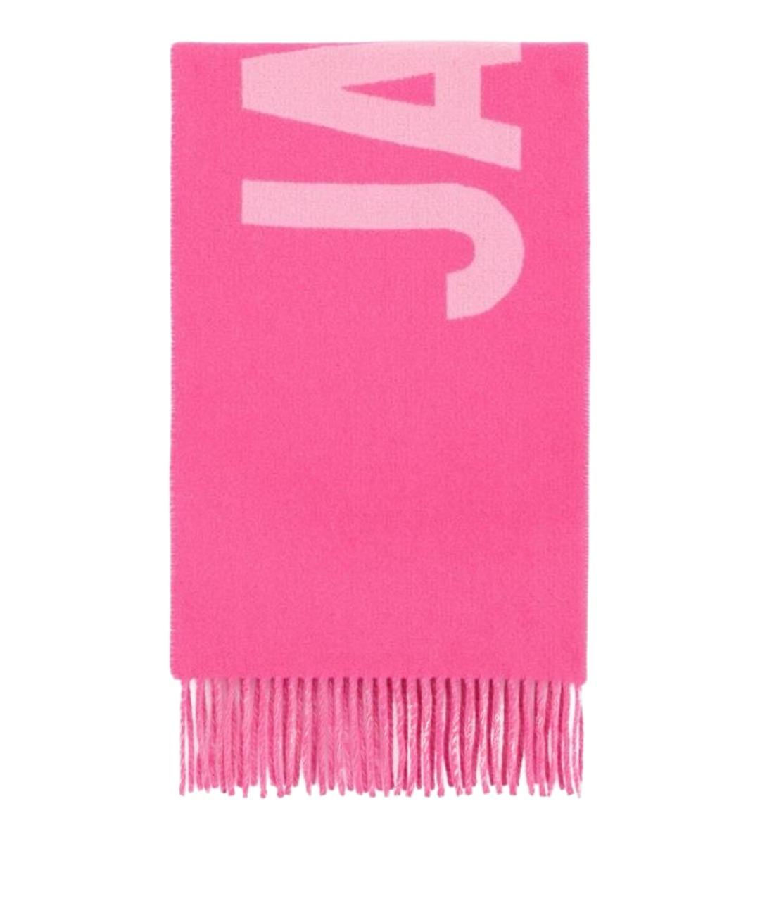 JACQUEMUS Розовый шерстяной шарф, фото 1