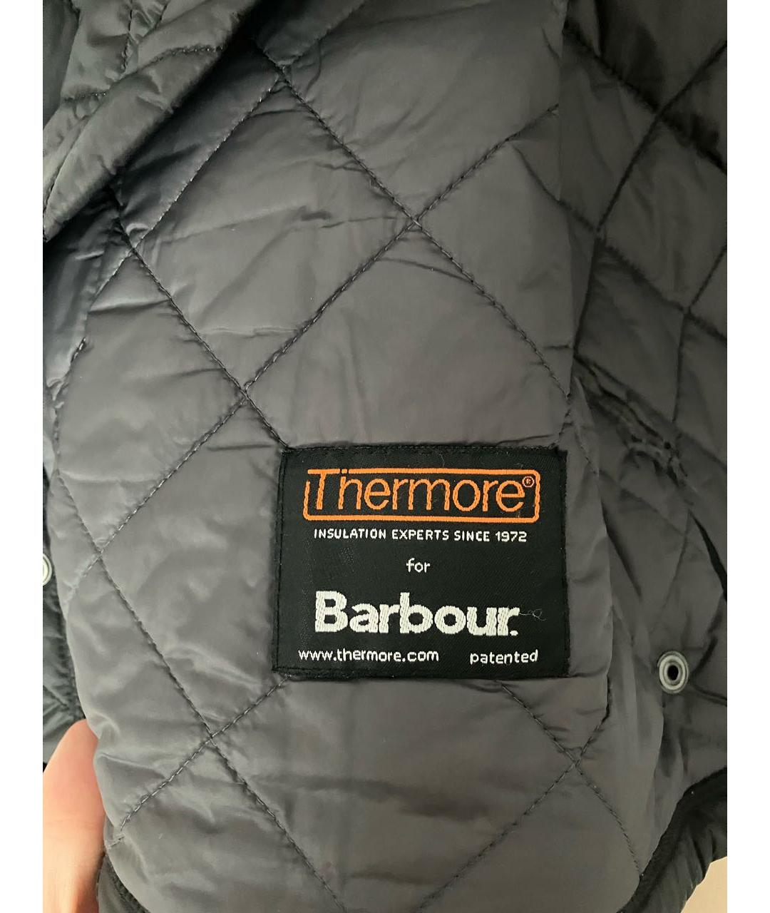 BARBOUR Антрацитовая полиамидовая куртка, фото 6