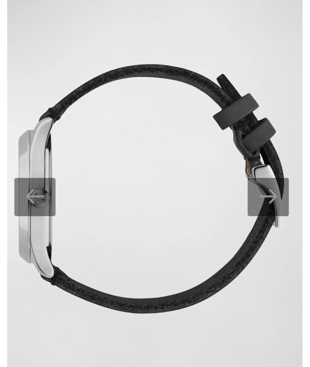 GUCCI Черные стальные часы, фото 3