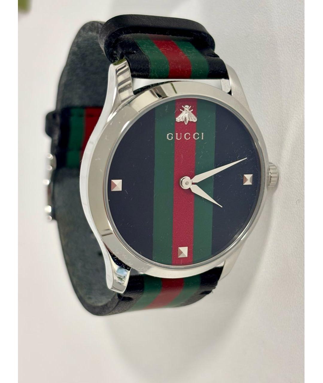 GUCCI Черные стальные часы, фото 6