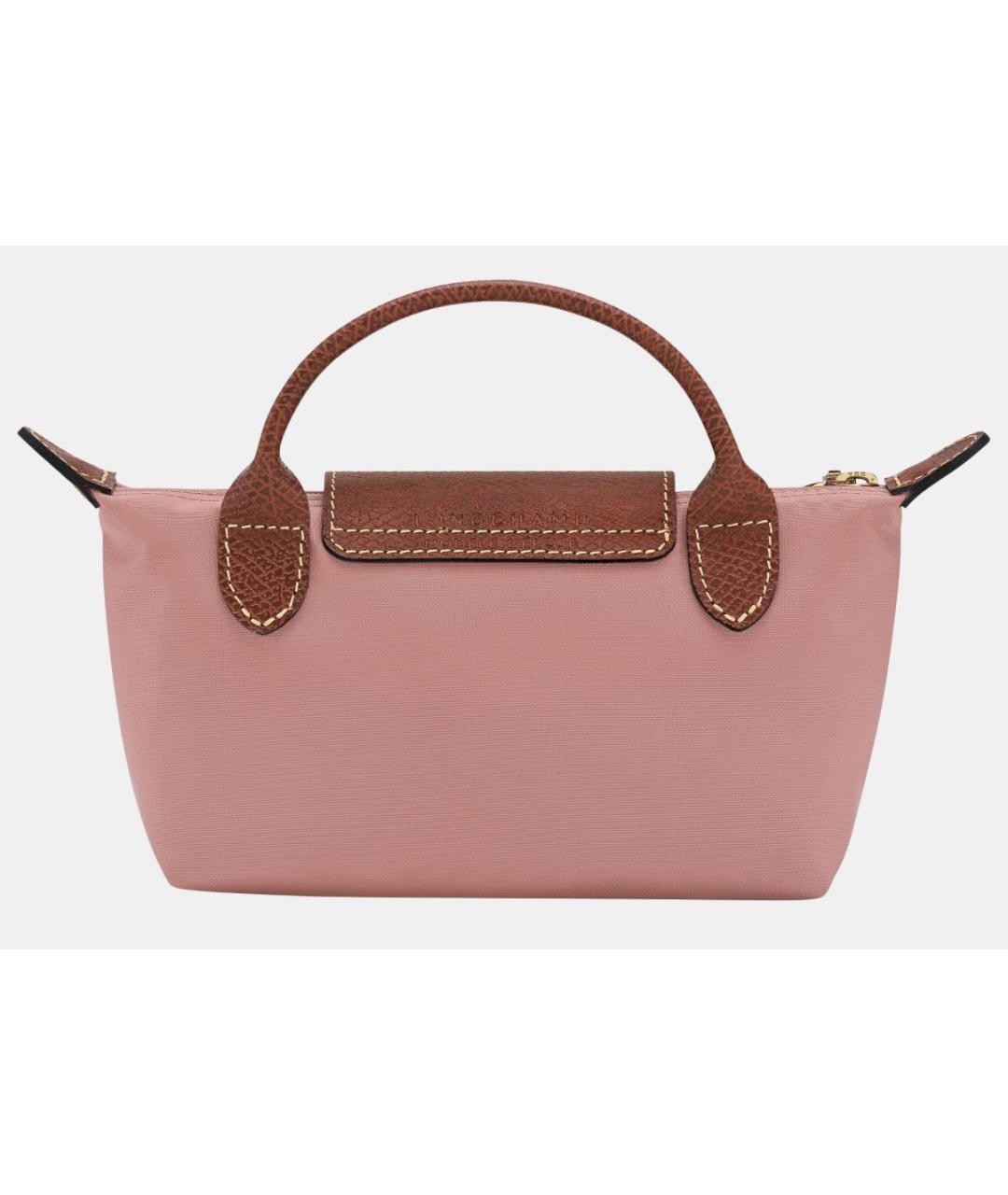 LONGCHAMP Розовая тканевая сумка с короткими ручками, фото 3