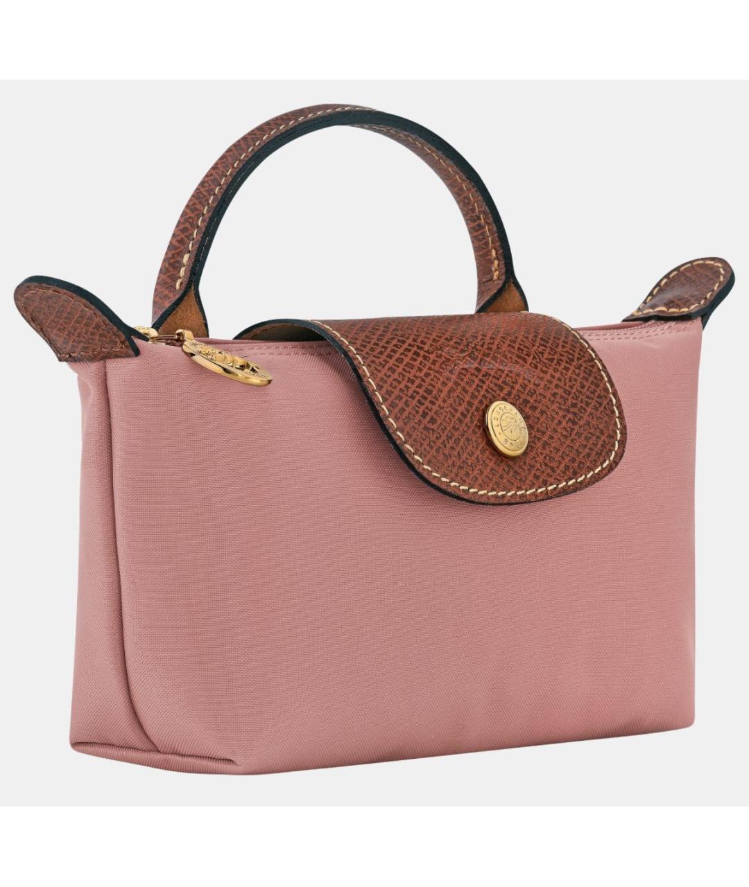 LONGCHAMP Розовая тканевая сумка с короткими ручками, фото 2