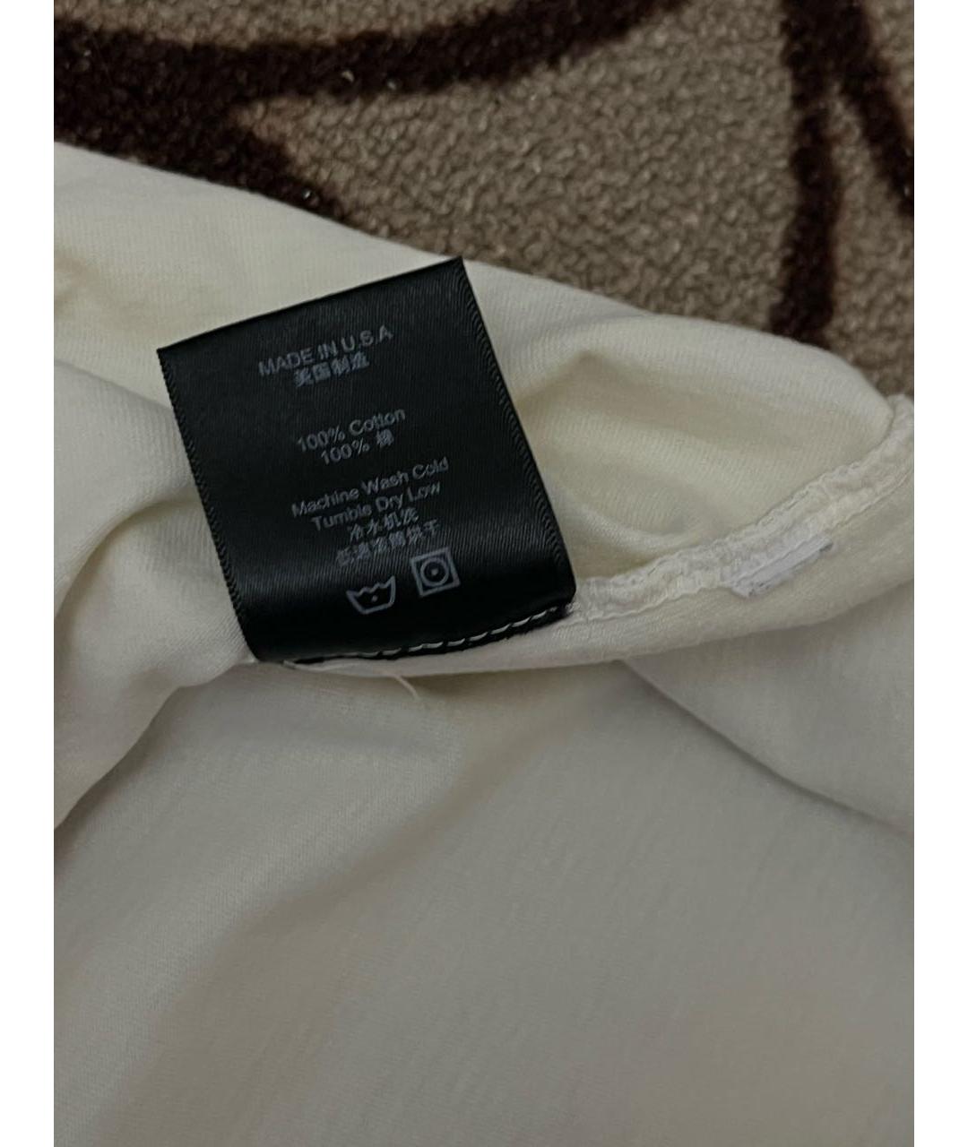 RHUDE Бежевая хлопковая футболка, фото 4