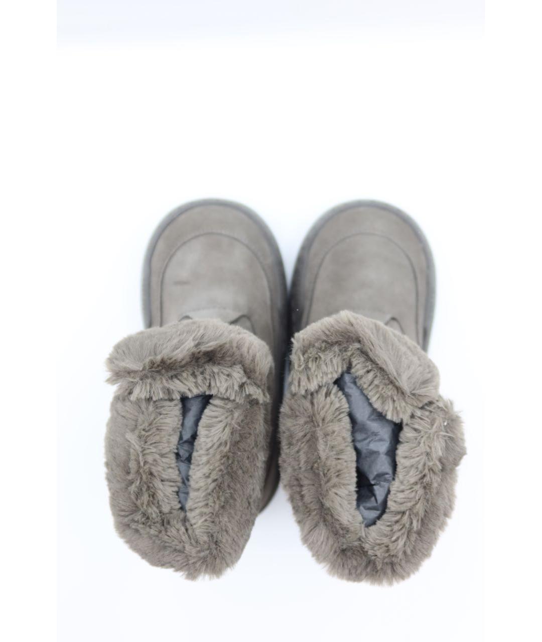 MOON BOOT Серые замшевые ботинки, фото 7