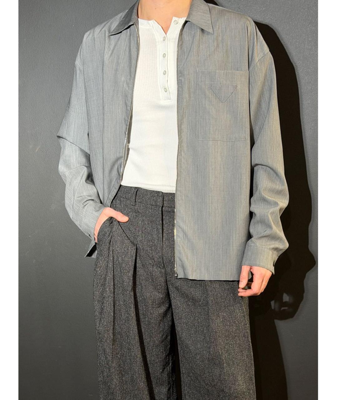 PRADA Серая кэжуал рубашка, фото 5