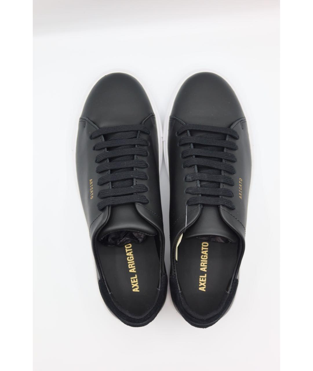 AXEL ARIGATO Черные кожаные низкие кроссовки / кеды, фото 4