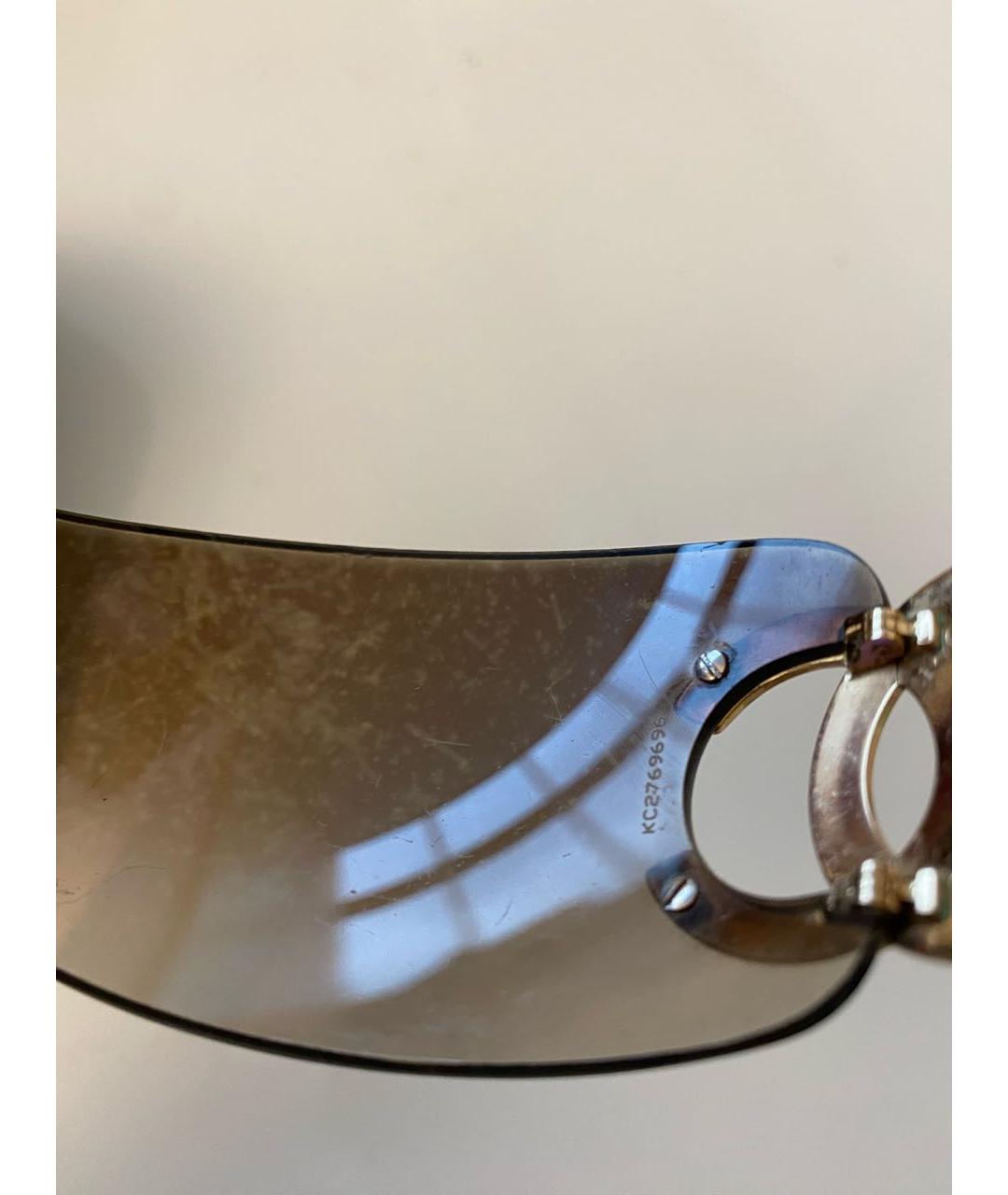 CHANEL Коричневые пластиковые солнцезащитные очки, фото 8