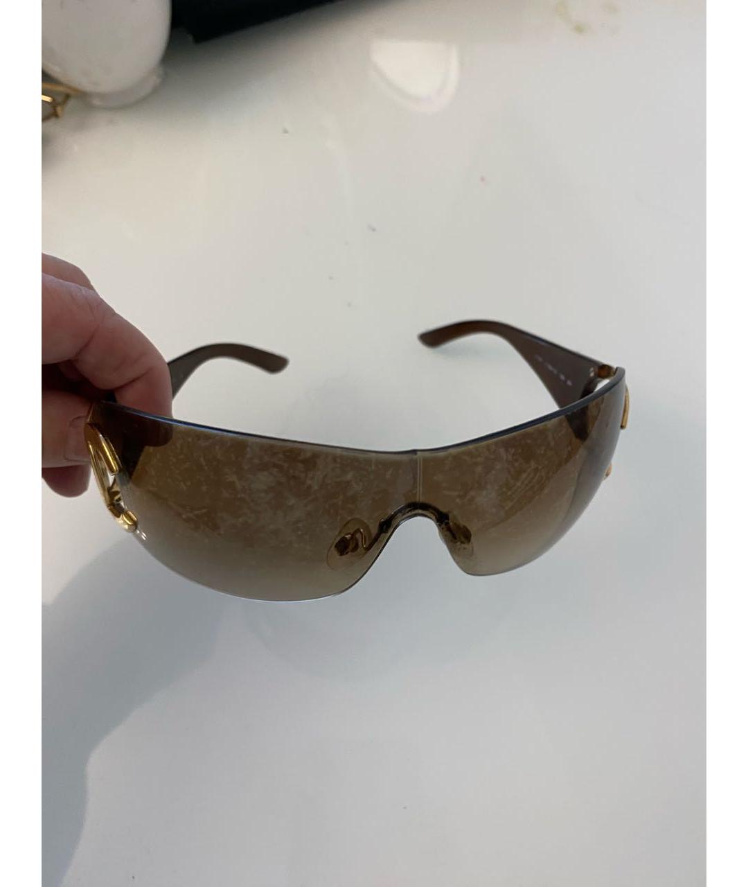 CHANEL Коричневые пластиковые солнцезащитные очки, фото 9