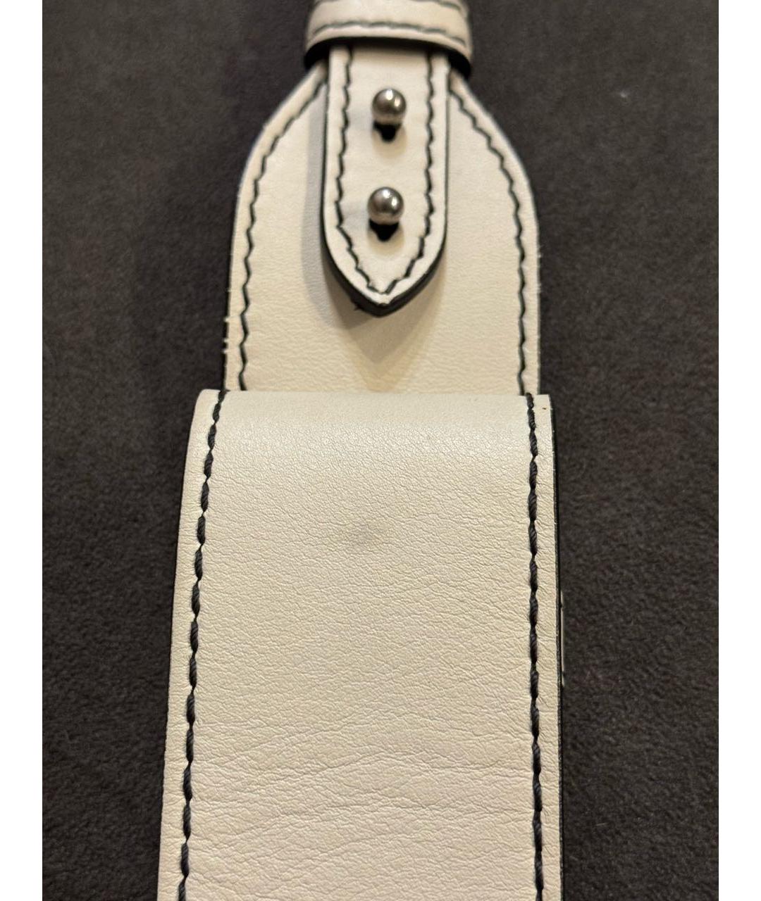 CHRISTIAN DIOR Белая кожаная сумка через плечо, фото 6