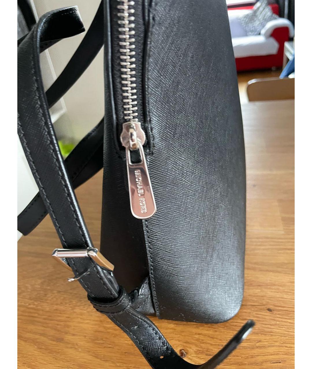 MICHAEL KORS Черный кожаный рюкзак, фото 5