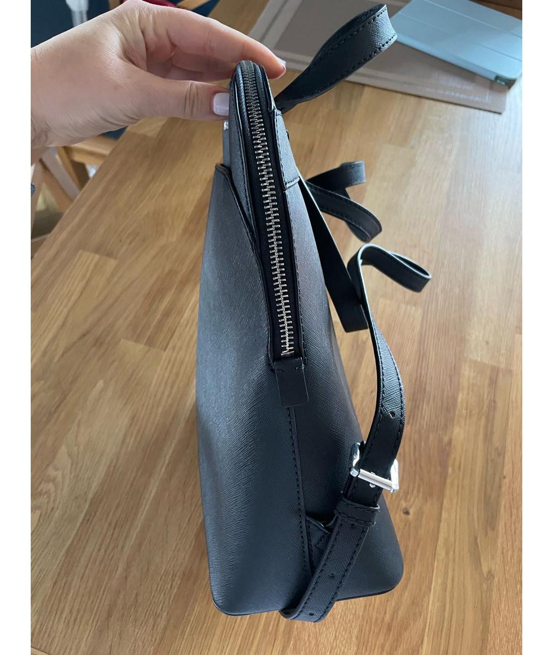 MICHAEL KORS Черный кожаный рюкзак, фото 2