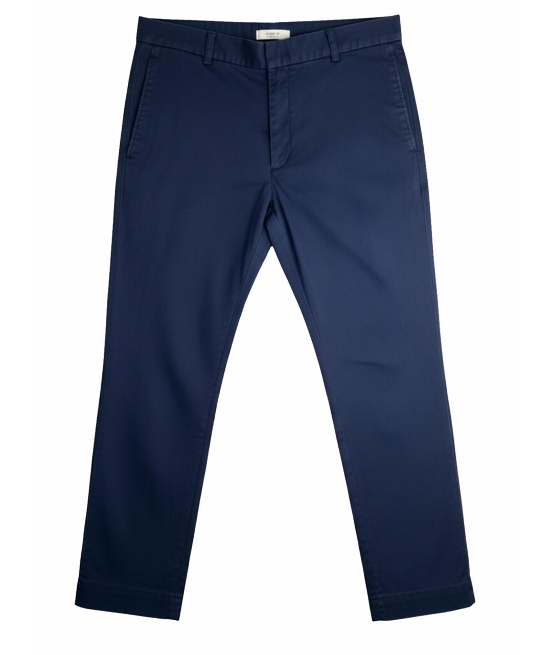 MONCLER Синие хлопковые брюки чинос, фото 9