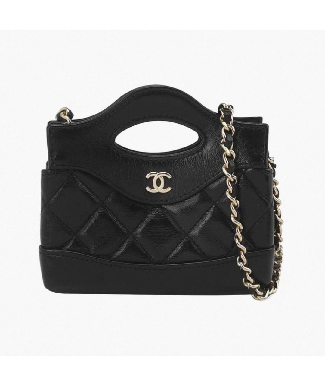 CHANEL Черная кожаная сумка через плечо, фото 6