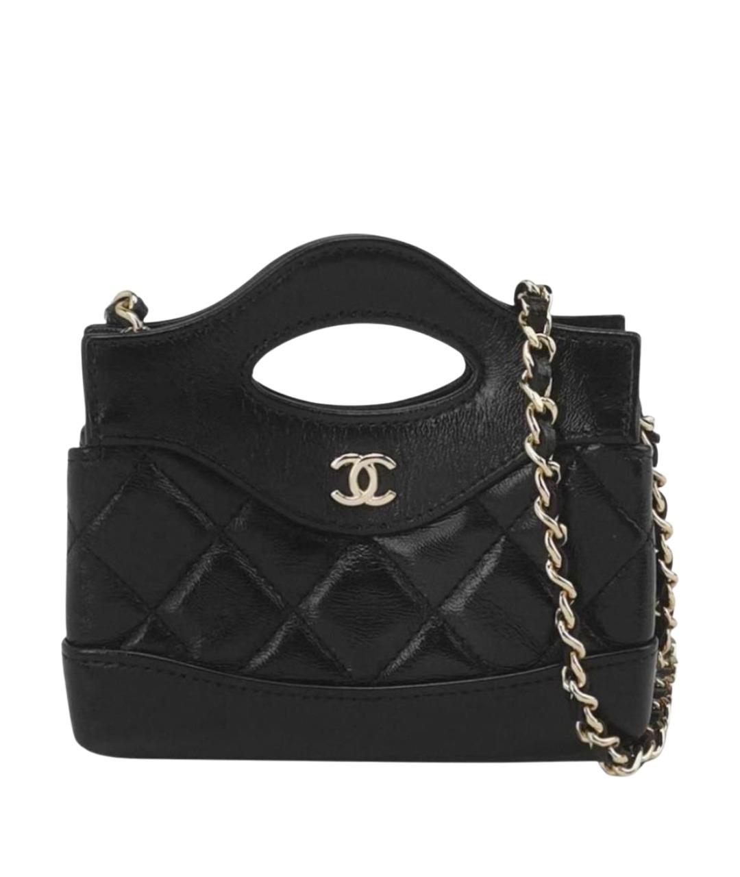 CHANEL Черная кожаная сумка через плечо, фото 1