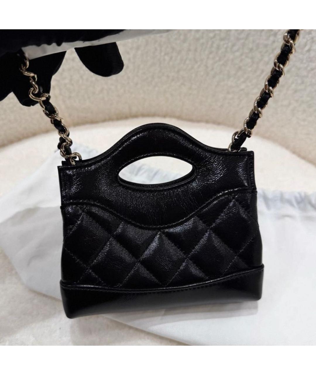 CHANEL Черная кожаная сумка через плечо, фото 3