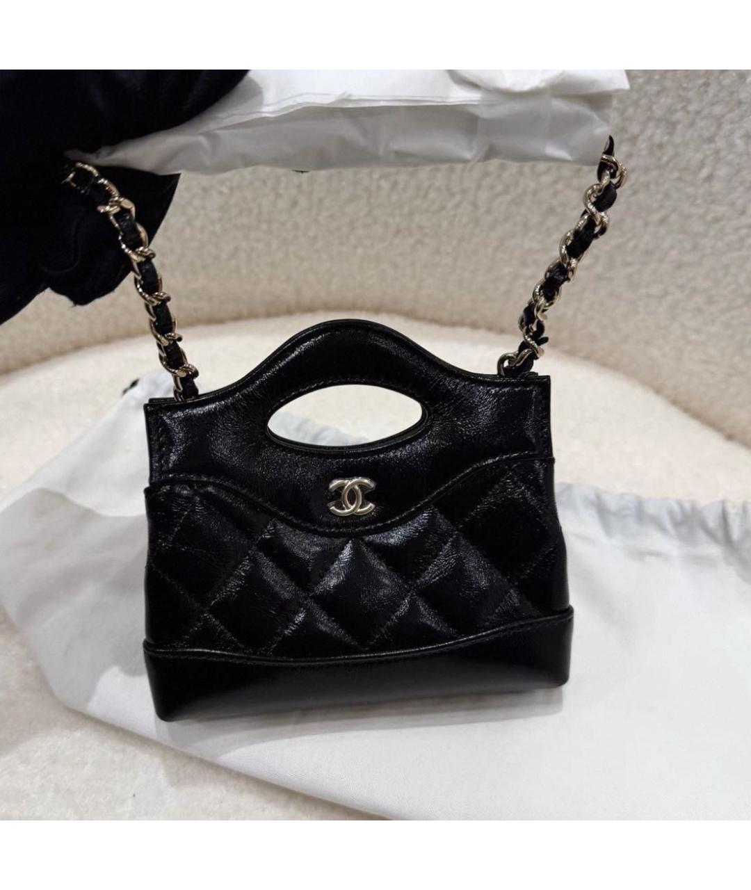 CHANEL Черная кожаная сумка через плечо, фото 2