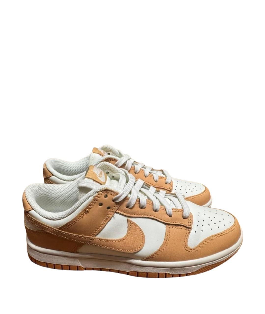 NIKE Бежевые кожаные кроссовки, фото 1