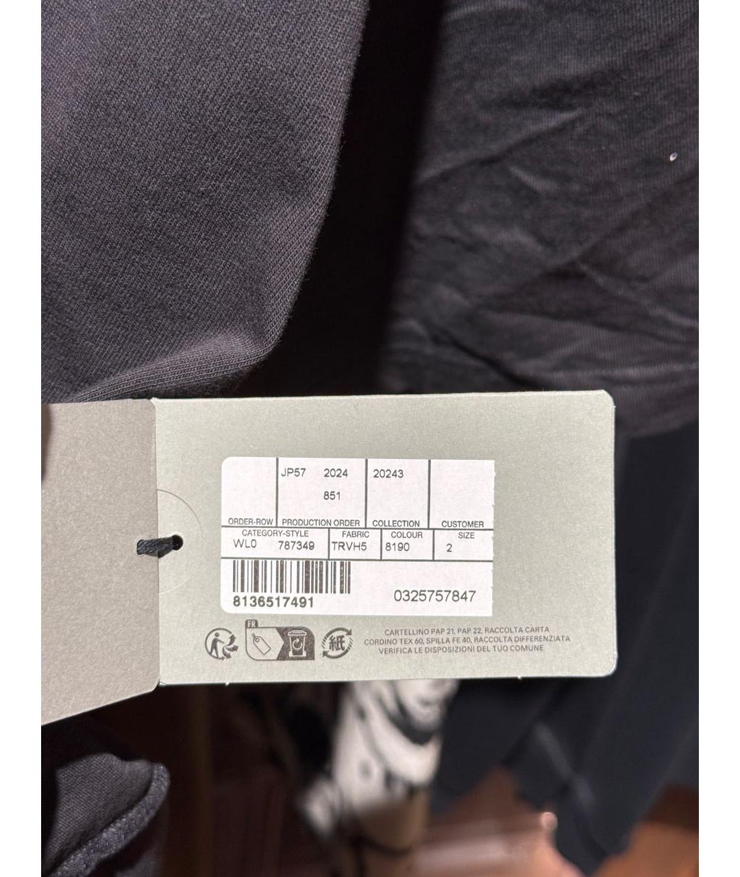 BALENCIAGA Черная хлопко-полиэстеровая футболка, фото 6