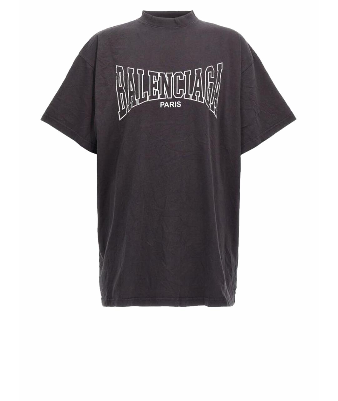 BALENCIAGA Черная хлопко-полиэстеровая футболка, фото 1