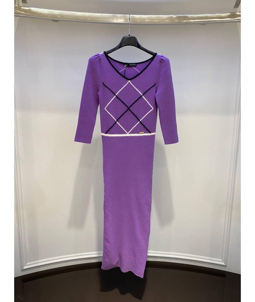 DSQUARED2 Фиолетовое повседневное платье, фото 3