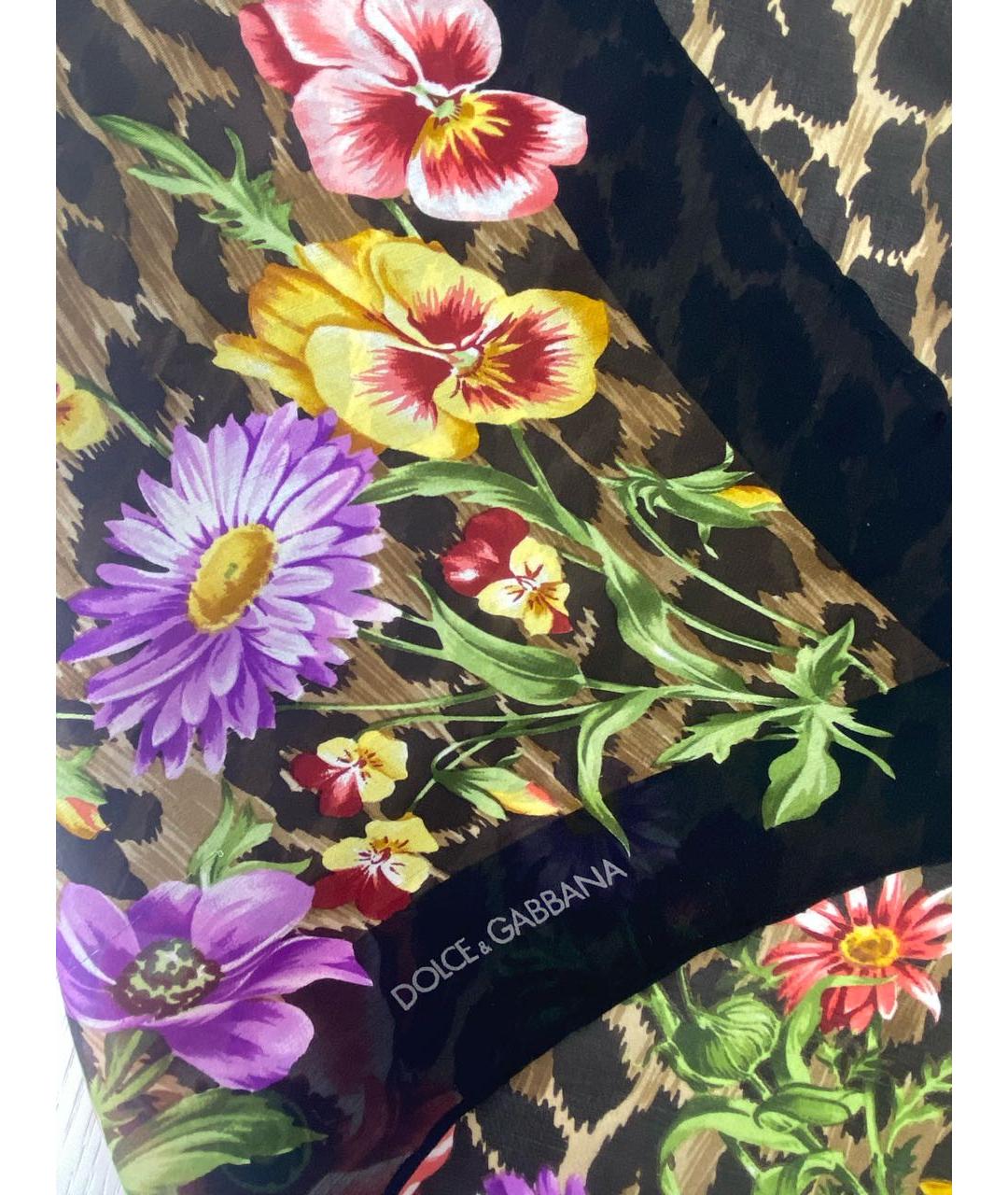 DOLCE&GABBANA Мульти шелковый платок, фото 5