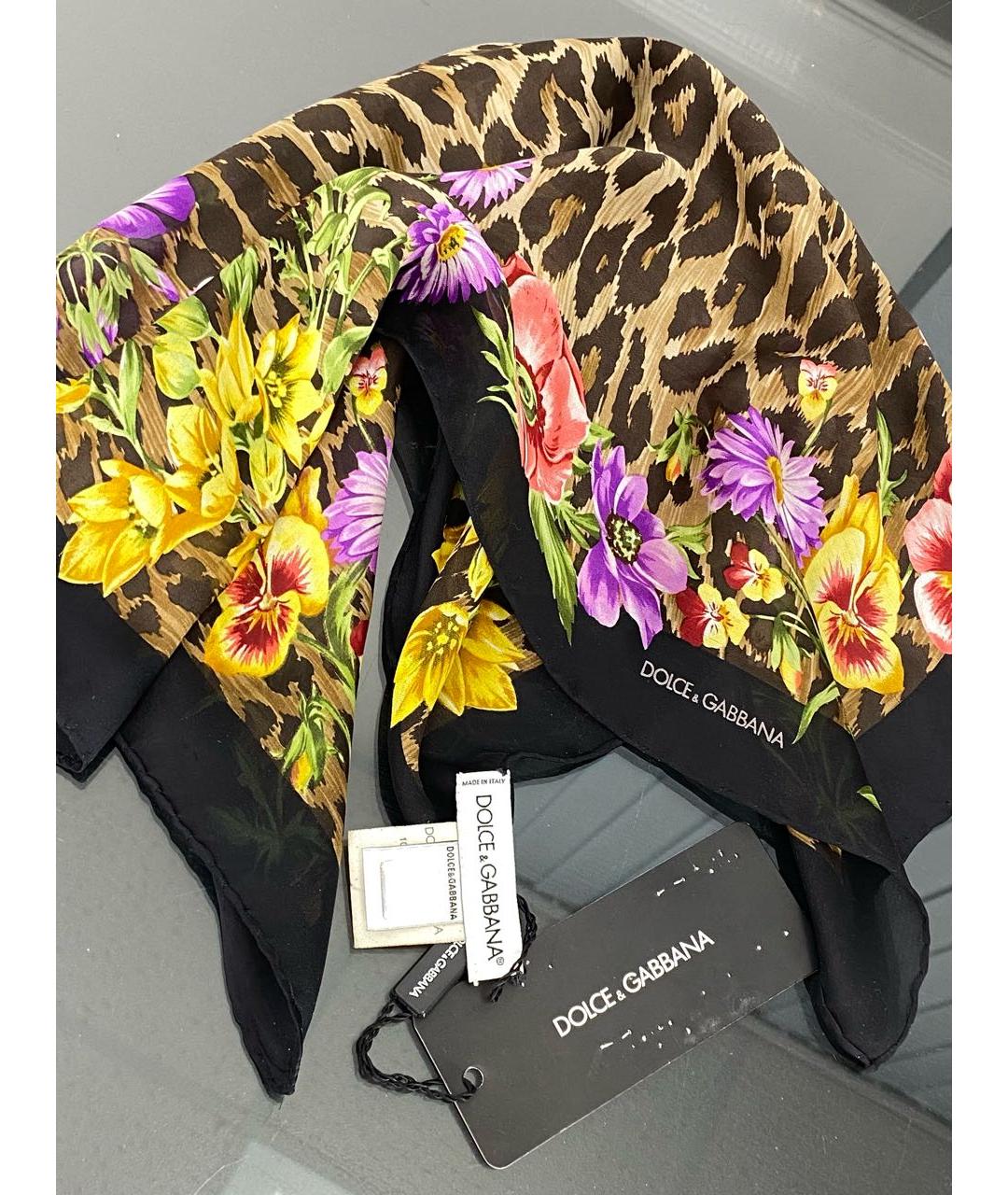 DOLCE&GABBANA Мульти шелковый платок, фото 8