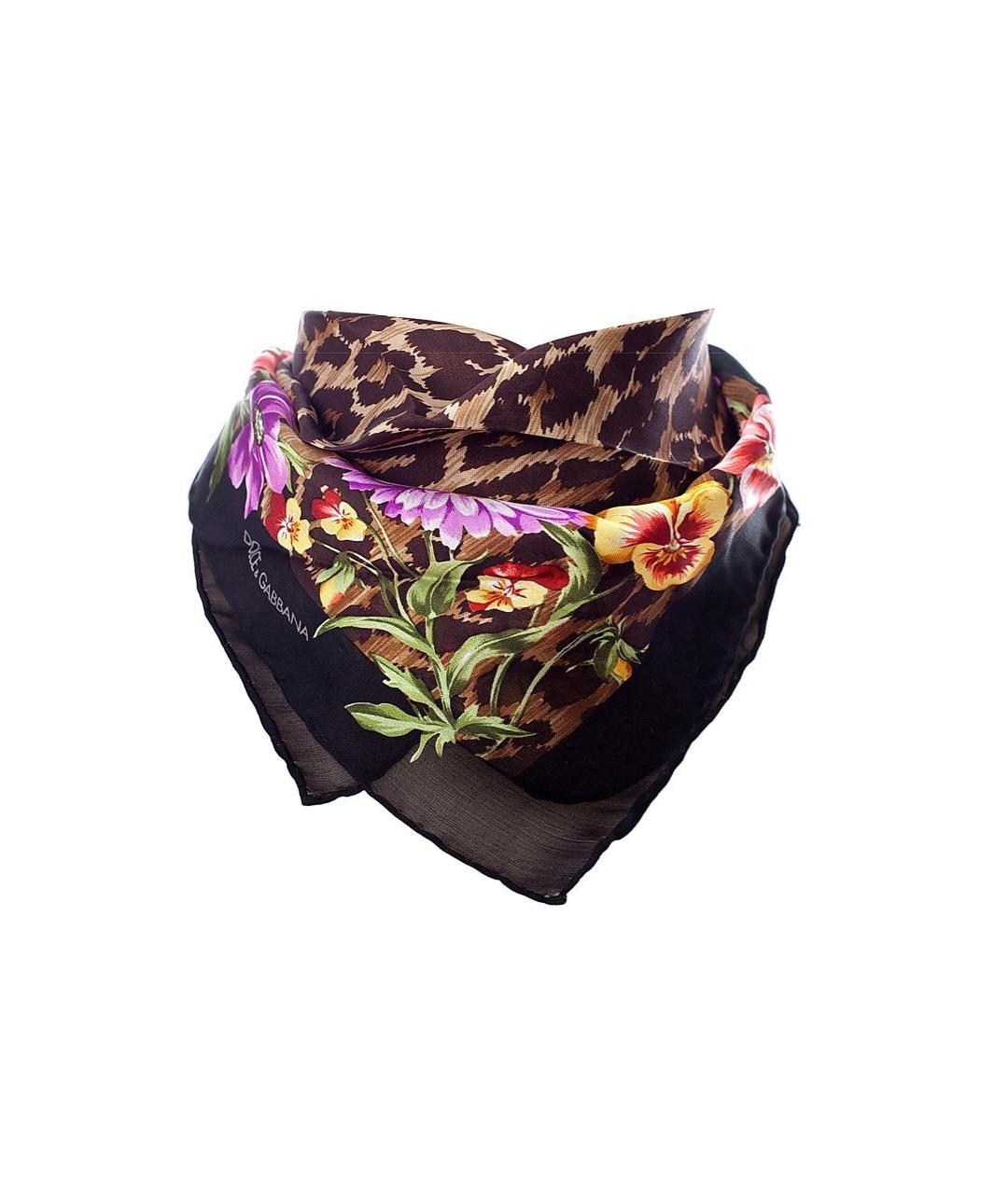 DOLCE&GABBANA Мульти шелковый платок, фото 4
