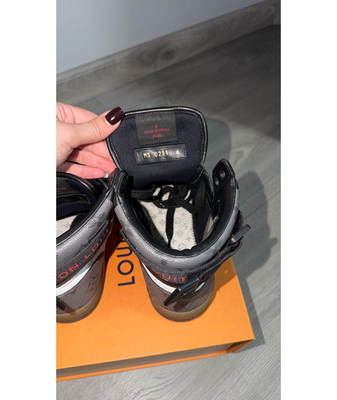 LOUIS VUITTON Мульти кожаные высокие кроссовки / кеды, фото 3
