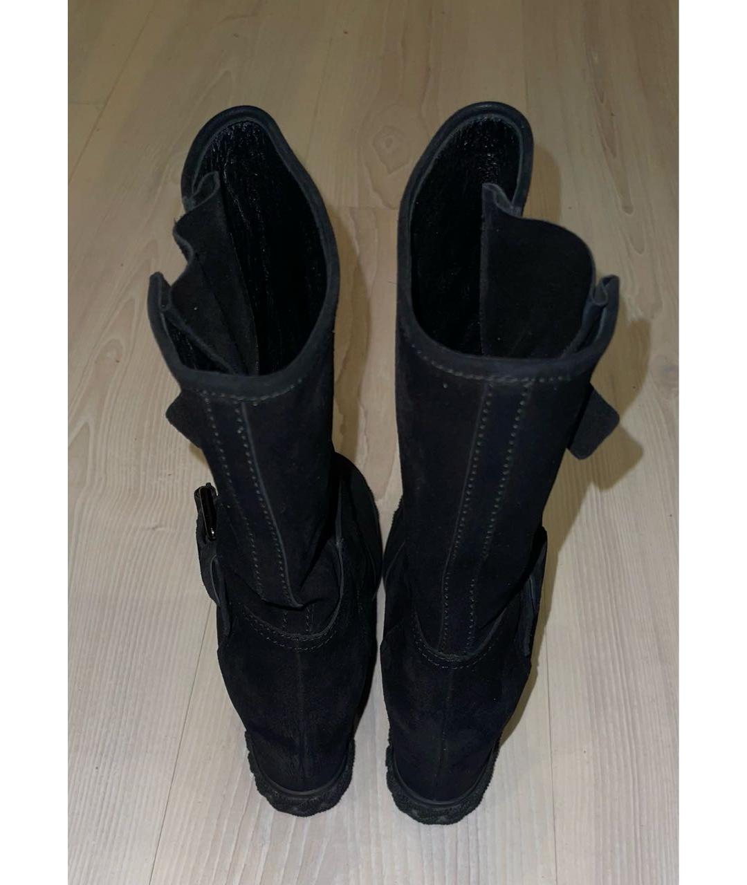 CASADEI Черные замшевые полусапоги, фото 3