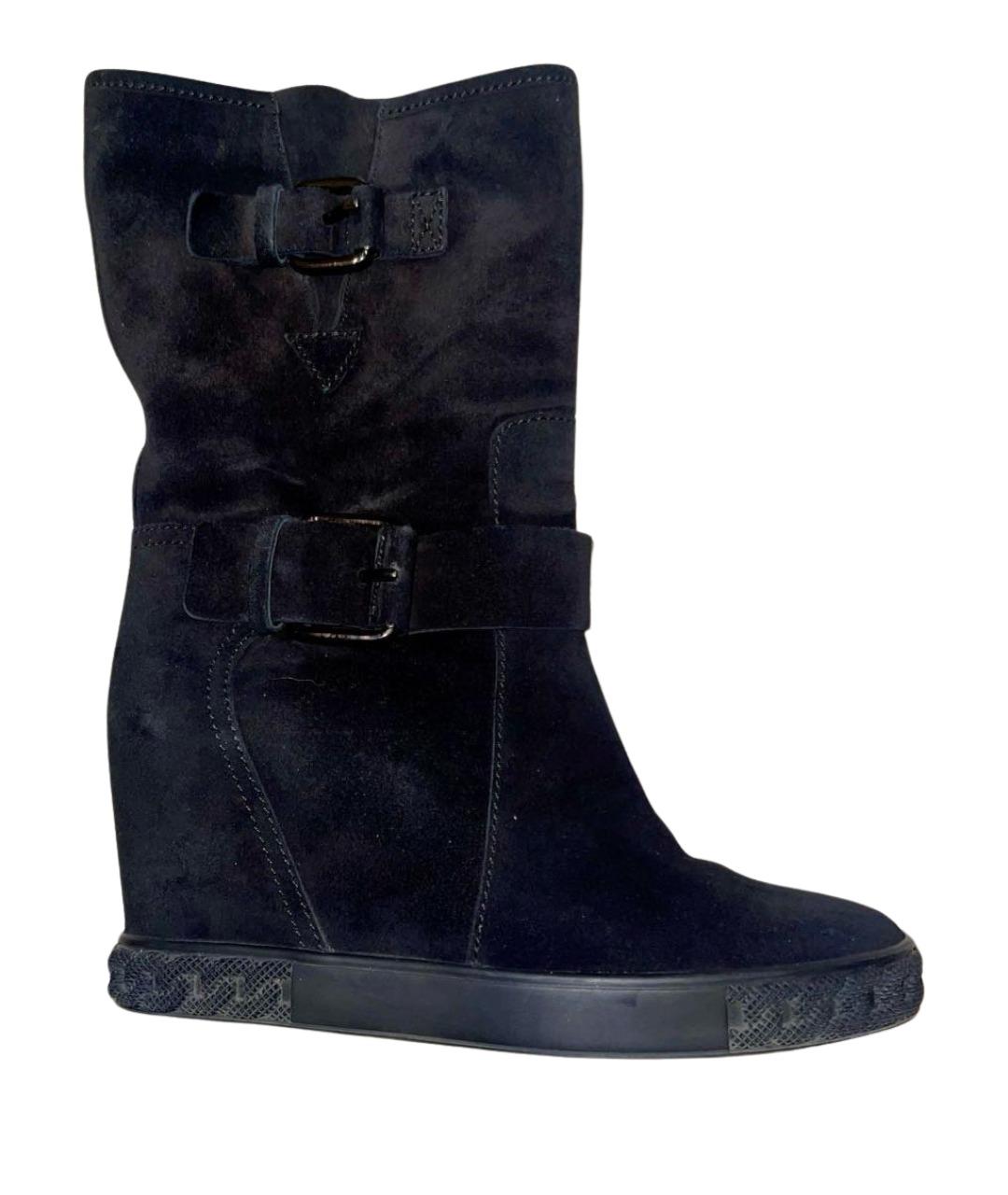 CASADEI Черные замшевые полусапоги, фото 1